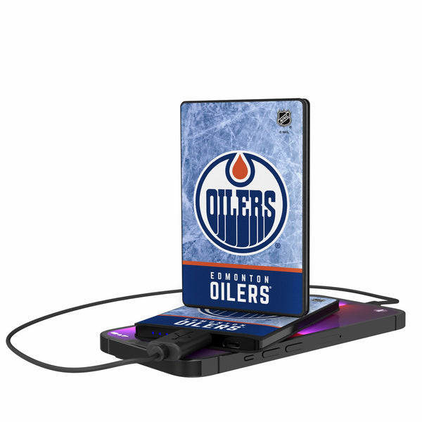 Edmonton Oilers Ice Wordmark 2500mAh Credit Card Powerbank