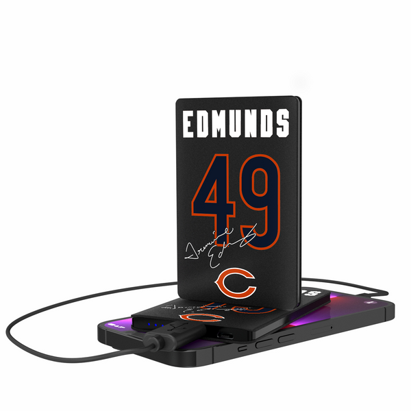 Tremaine Edmunds Chicago Bears 49 Ready 2500mAh Credit Card Powerbank