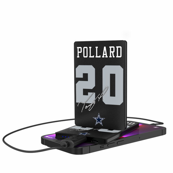 Tony Pollard Dallas Cowboys 20 Ready 2500mAh Credit Card Powerbank