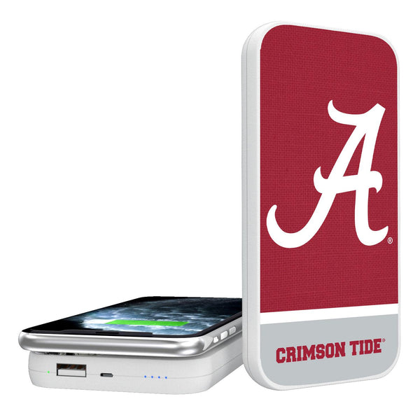 Alabama Crimson Tide Endzone Solid 5000mAh Portable Wireless Charger
