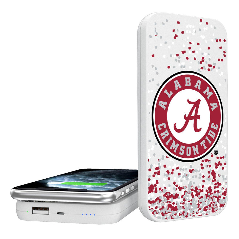 Alabama Crimson Tide Confetti 5000mAh Portable Wireless Charger