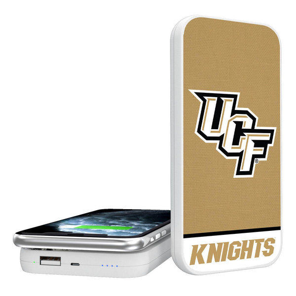 Central Florida Golden Knights Endzone Solid 5000mAh Portable Wireless Charger