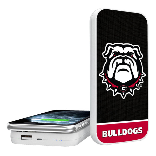 Georgia Bulldogs Endzone Solid 5000mAh Portable Wireless Charger