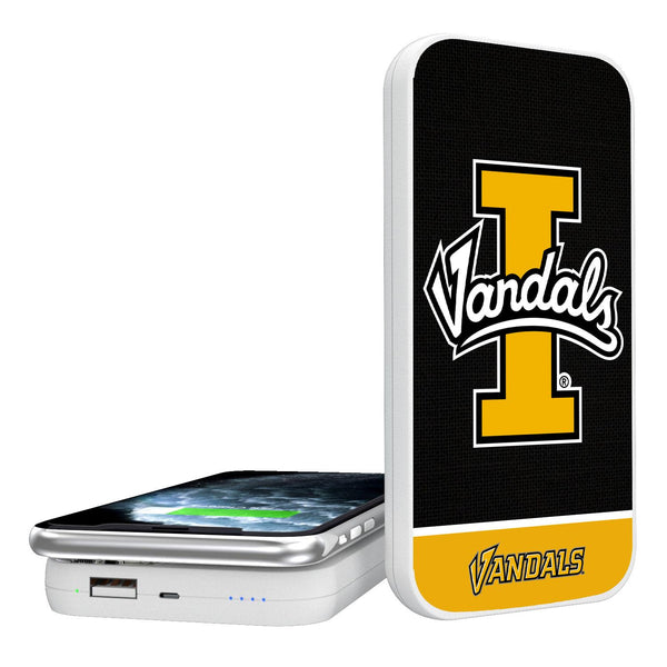 Idaho Vandals Endzone Solid 5000mAh Portable Wireless Charger