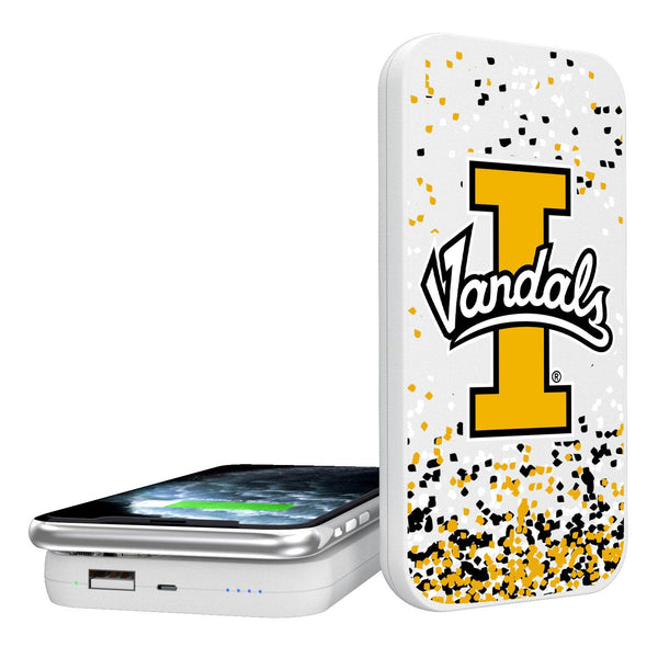 Idaho Vandals Confetti 5000mAh Portable Wireless Charger