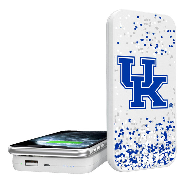 Kentucky Wildcats Confetti 5000mAh Portable Wireless Charger