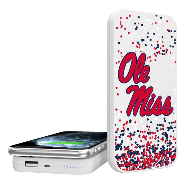 Mississippi Ole Miss Rebels Confetti 5000mAh Portable Wireless Charger