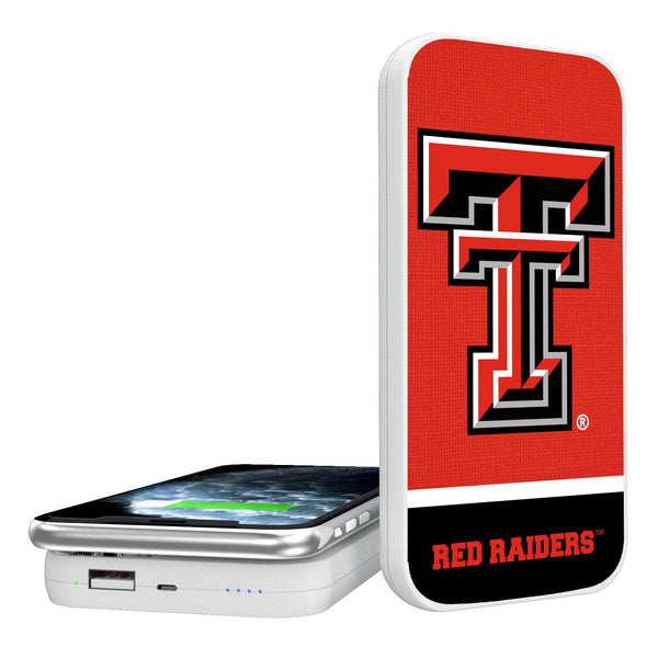 Texas Tech Red Raiders Endzone Solid 5000mAh Portable Wireless Charger