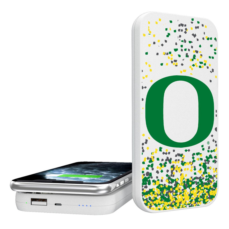 Oregon Ducks Confetti 5000mAh Portable Wireless Charger