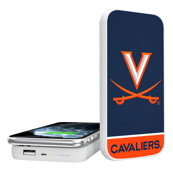 Virginia Cavaliers Endzone Solid 5000mAh Portable Wireless Charger