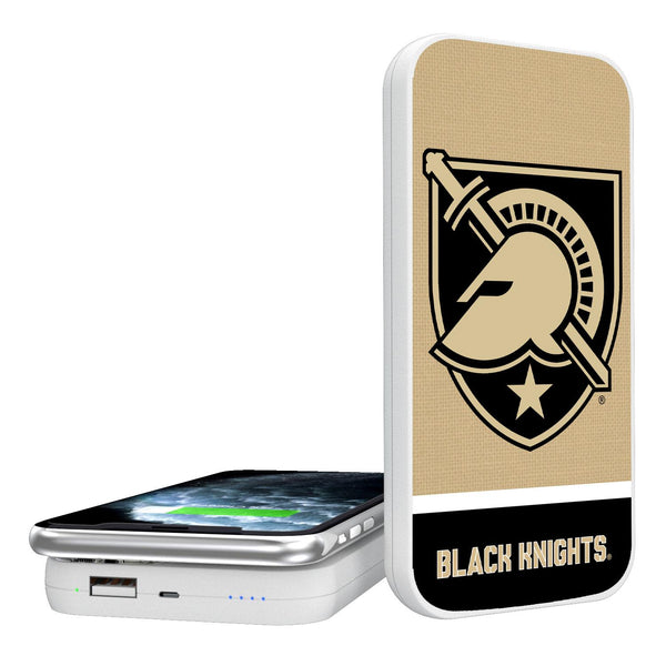 Army Academy Black Knights Endzone Solid 5000mAh Portable Wireless Charger