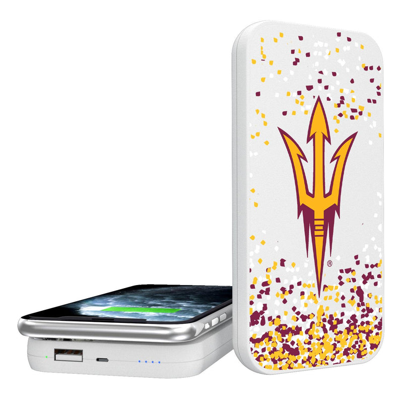 Arizona State Sun Devils Confetti 5000mAh Portable Wireless Charger