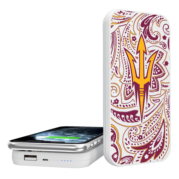 Arizona State Sun Devils Paisley 5000mAh Portable Wireless Charger