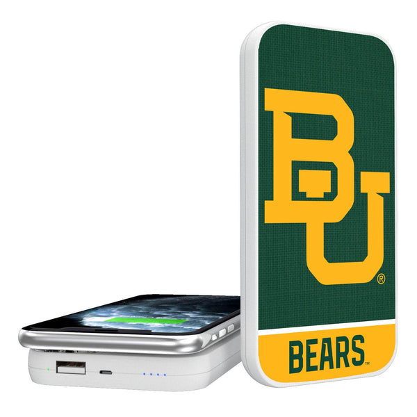 Baylor Bears Endzone Solid 5000mAh Portable Wireless Charger