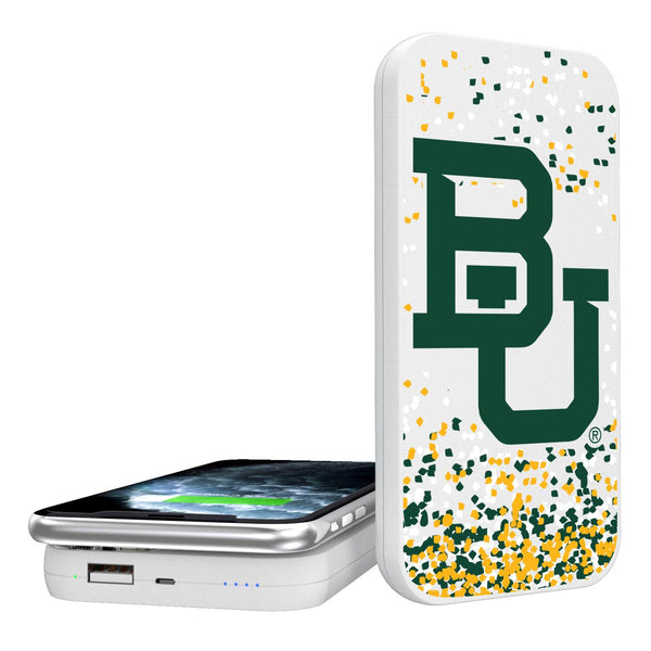 Baylor Bears Confetti 5000mAh Portable Wireless Charger