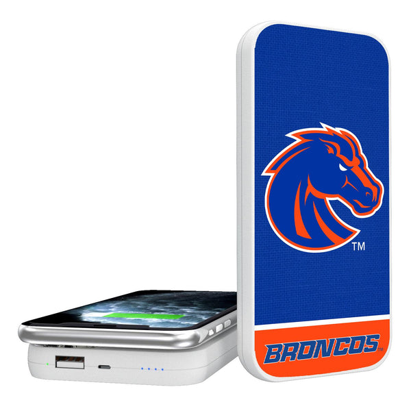 Boise State Broncos Endzone Solid 5000mAh Portable Wireless Charger