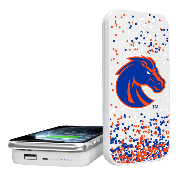 Boise State Broncos Confetti 5000mAh Portable Wireless Charger