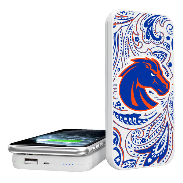 Boise State Broncos Paisley 5000mAh Portable Wireless Charger