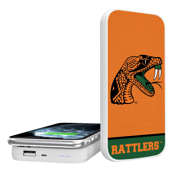 Florida A&M Rattlers Endzone Solid 5000mAh Portable Wireless Charger