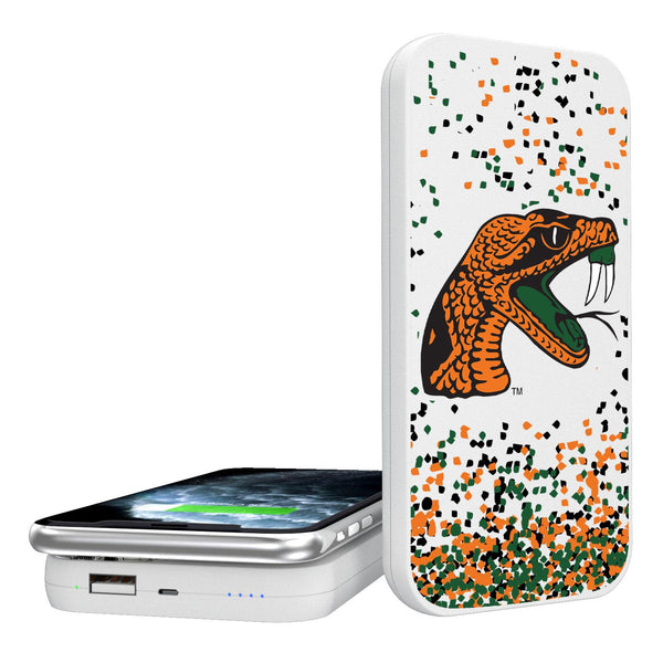 Florida A&M Rattlers Confetti 5000mAh Portable Wireless Charger