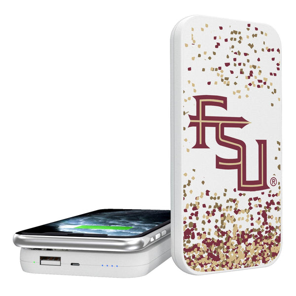 Florida State Seminoles Confetti 5000mAh Portable Wireless Charger