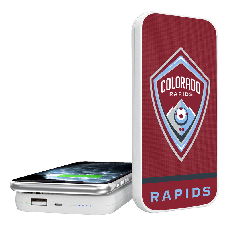 Colorado Rapids Solid Wordmark 5000mAh Portable Wireless Charger
