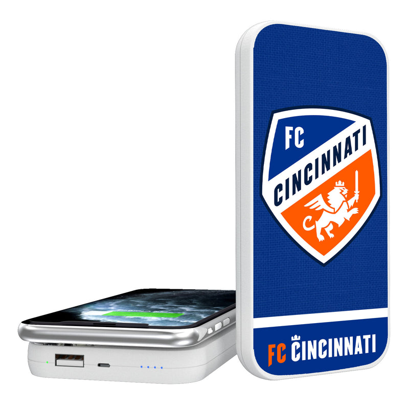 FC Cincinnati  Solid Wordmark 5000mAh Portable Wireless Charger