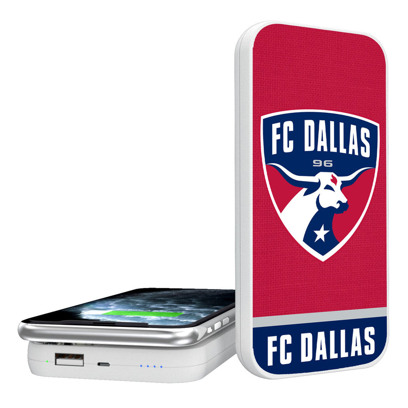 FC Dallas  Solid Wordmark 5000mAh Portable Wireless Charger