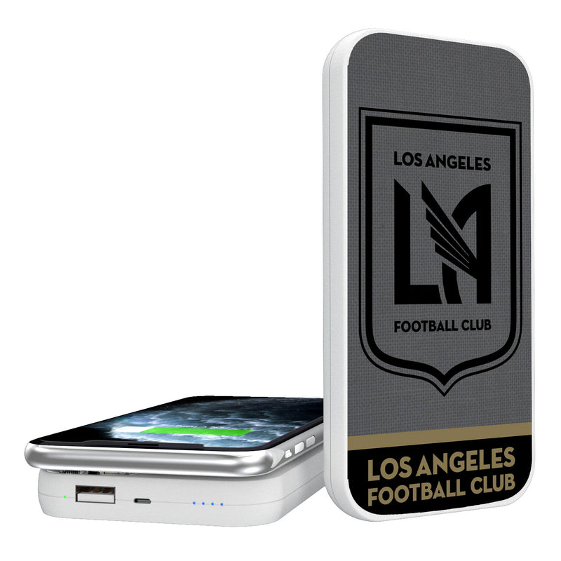 Los Angeles Football Club   Solid Wordmark 5000mAh Portable Wireless Charger