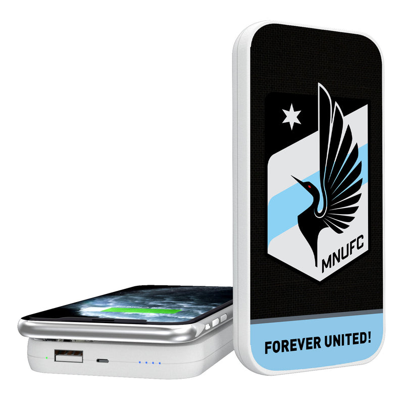 Minnesota United FC   Solid Wordmark 5000mAh Portable Wireless Charger