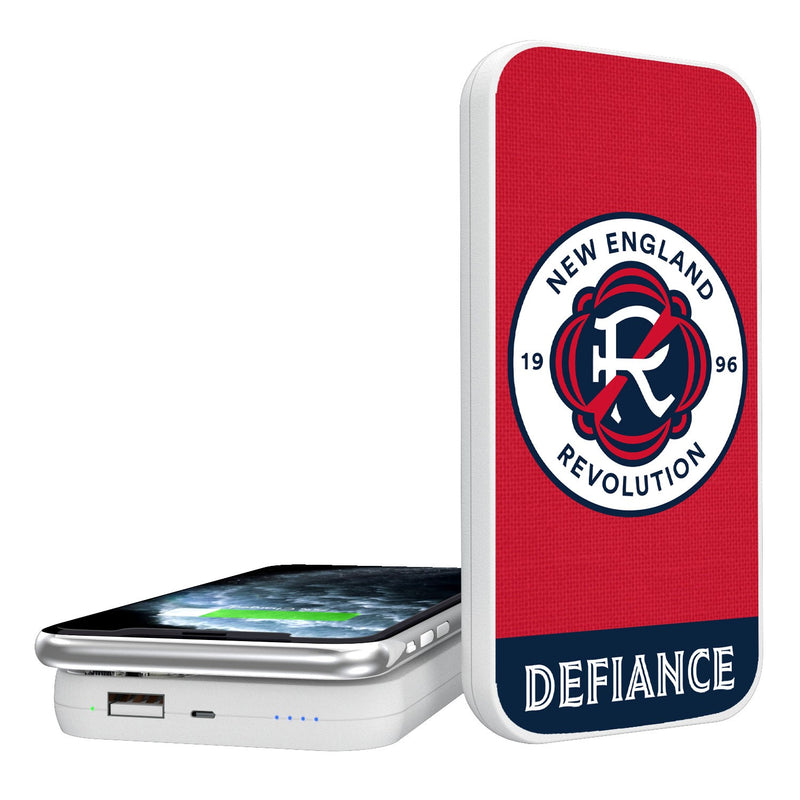 New England Revolution  Solid Wordmark 5000mAh Portable Wireless Charger