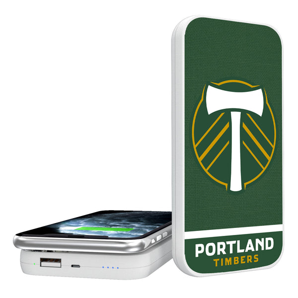 Portland Timbers   Solid Wordmark 5000mAh Portable Wireless Charger