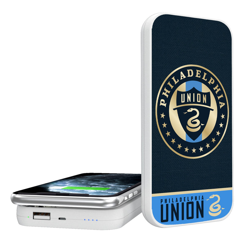Philadelphia Union   Solid Wordmark 5000mAh Portable Wireless Charger