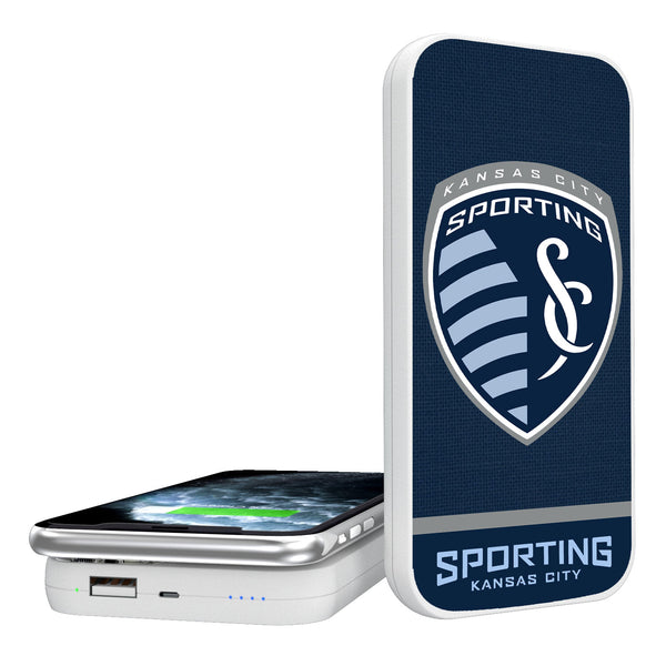 Sporting Kansas City   Solid Wordmark 5000mAh Portable Wireless Charger