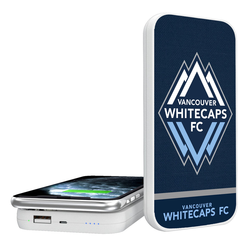 Vancouver Whitecaps   Solid Wordmark 5000mAh Portable Wireless Charger
