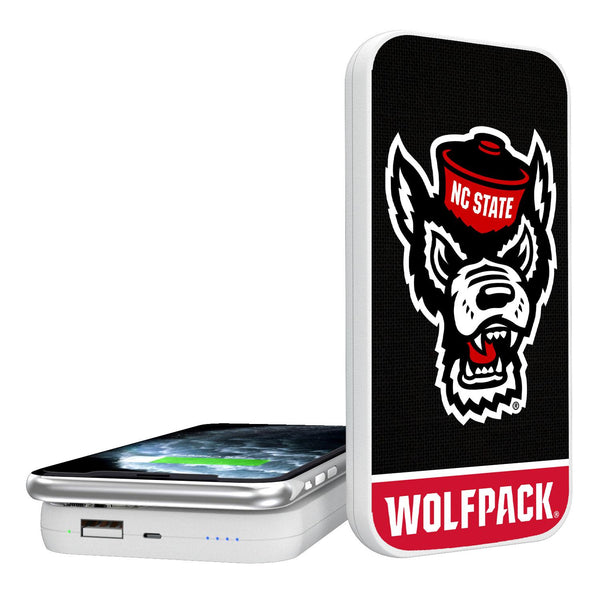 North Carolina State Wolfpack Endzone Solid 5000mAh Portable Wireless Charger