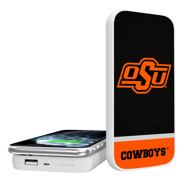 Oklahoma State Cowboys Endzone Solid 5000mAh Portable Wireless Charger