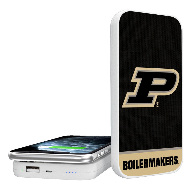Purdue Boilermakers Endzone Solid 5000mAh Portable Wireless Charger