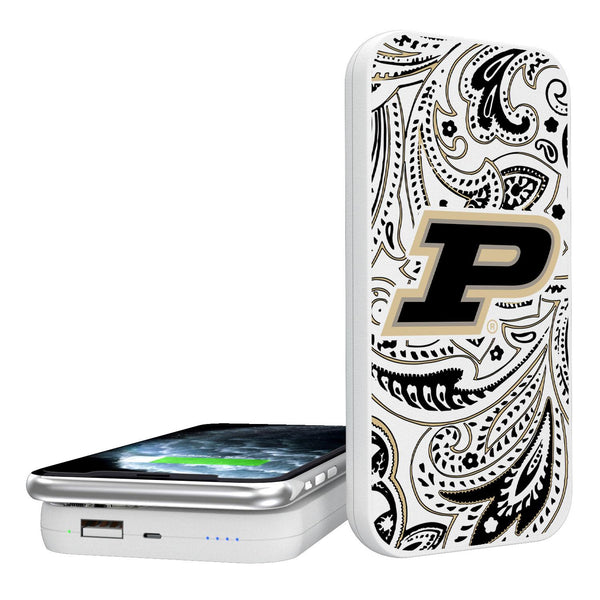 Purdue Boilermakers Paisley 5000mAh Portable Wireless Charger