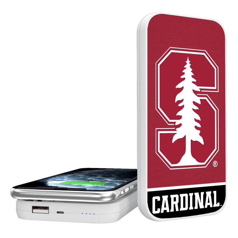 Stanford Cardinal Endzone Solid 5000mAh Portable Wireless Charger