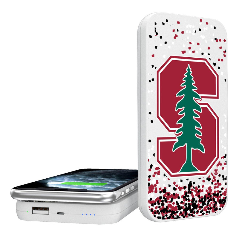 Stanford Cardinal Confetti 5000mAh Portable Wireless Charger
