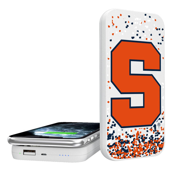 Syracuse Orange Confetti 5000mAh Portable Wireless Charger