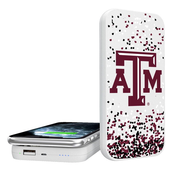 Texas A&M Aggies Confetti 5000mAh Portable Wireless Charger