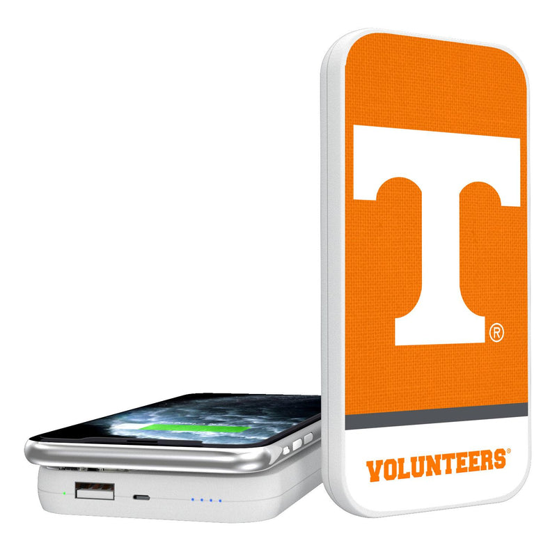 Tennessee Volunteers Endzone Solid 5000mAh Portable Wireless Charger