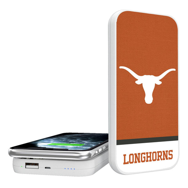 Texas Longhorns Endzone Solid 5000mAh Portable Wireless Charger