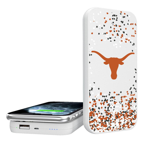 Texas Longhorns Confetti 5000mAh Portable Wireless Charger