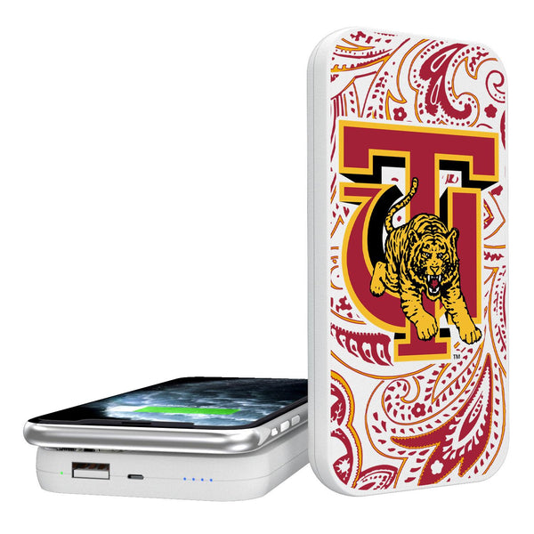 Tuskegee Golden Tigers Paisley 5000mAh Portable Wireless Charger