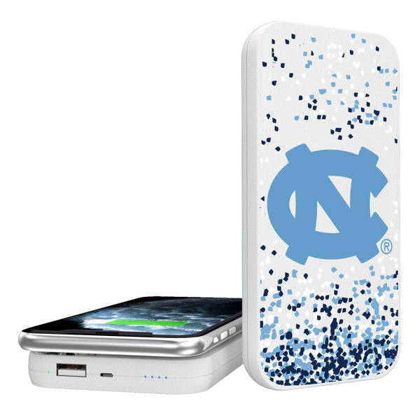 North Carolina Tar Heels Confetti 5000mAh Portable Wireless Charger