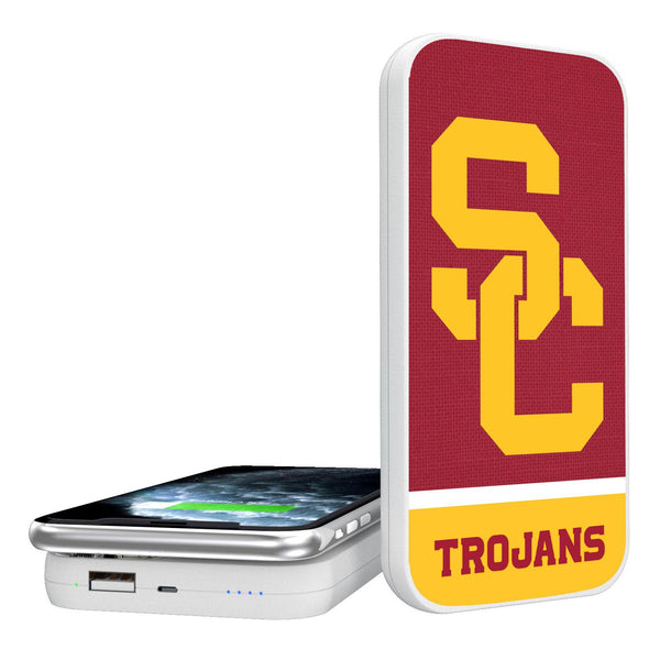 Southern California Trojans Endzone Solid 5000mAh Portable Wireless Charger