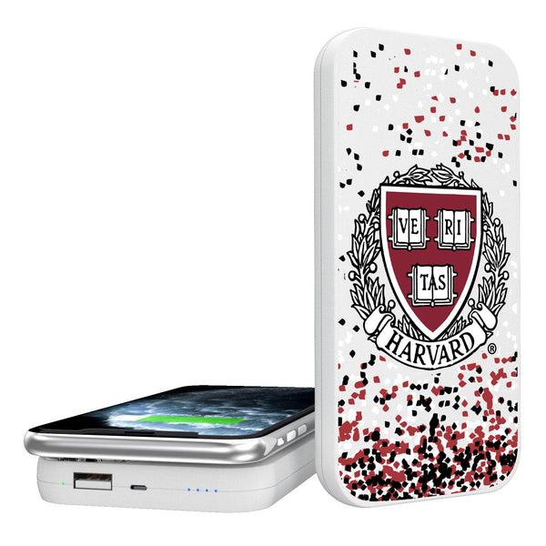 Harvard Crimson Confetti 5000mAh Portable Wireless Charger